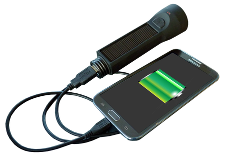 Salamander – wodoodporna solarna latarka 3W LED z bankiem energii