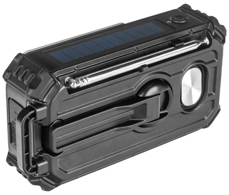 Bison - dynamo/solarne/USB DAB+ radio FM z głośnikiem bluetooth