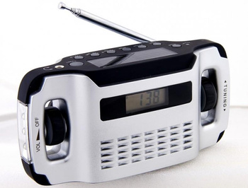 Lynx- solarne/dynamo radio AM/FM z latarką