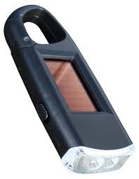 VIPER- 2 LED-owa latarka solarna z karabinkiem wspinaczkowym