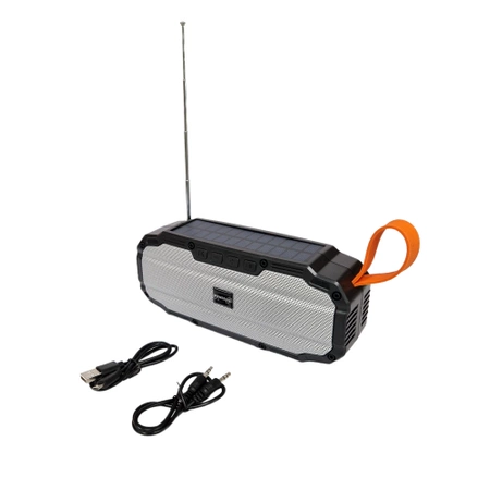 Buffalo – solarny/USB głośnik bluetooth z Radio FM i odtwarzaczem mp3