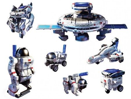 Space Explorer - zestaw 7 modeli robotów solarnych